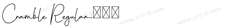 Cramble Regular字体转换